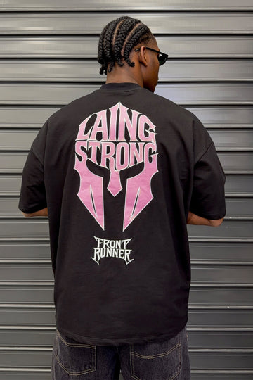 Front Runner Laing Strong x Front Runner Lead the Charge Tee Black Bubblegum