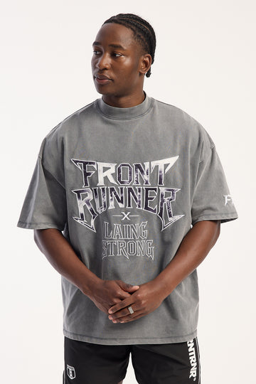 Front Runner Laing Strong x Front Runner Lead The Charge Tee Concrete