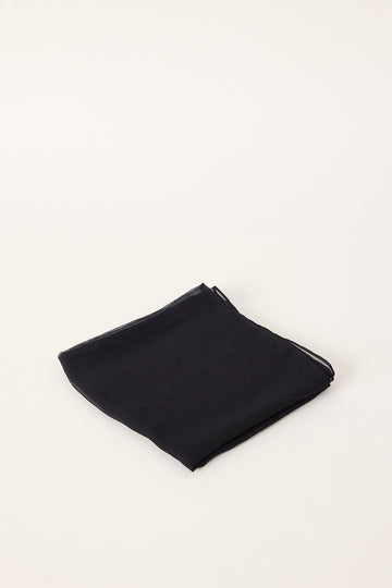 Token Chiffon Scarf Black