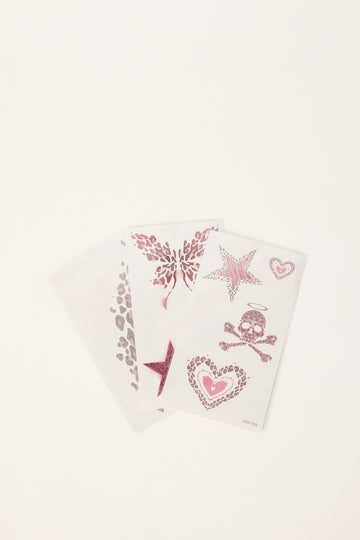 Token Y2K Girl Temporary Tattoo Pack Pink