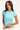 Luck & Trouble I'm Perfect You Adjust Baby Tee Aqua