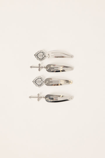 Neovision Clash Hair Clip Pack Silver