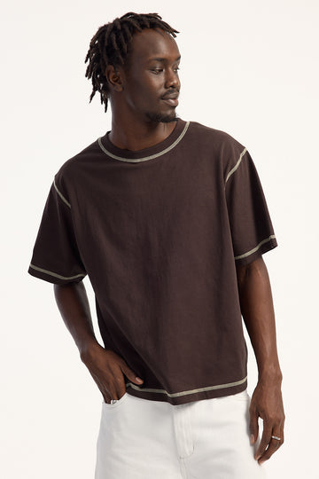 Open Archive Organic Signature Tee Washed Brown