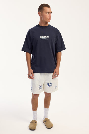 Common Need Delphic Elastic Waist Short Off White