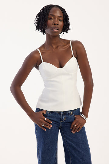 Perfect Stranger Vaila Bodice Top White
