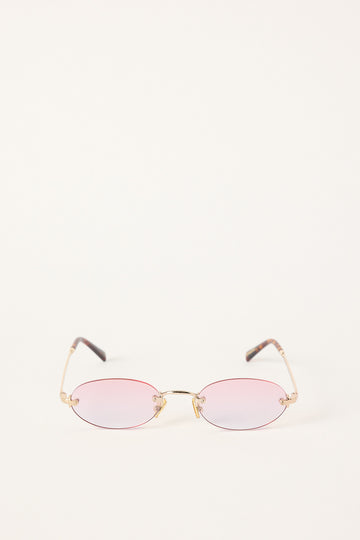 Reality Eyewear Paradiso Sunglasses Gold Pale Rose