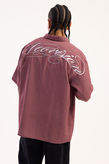 Neovision Mortem Oversize Shirt Red Check