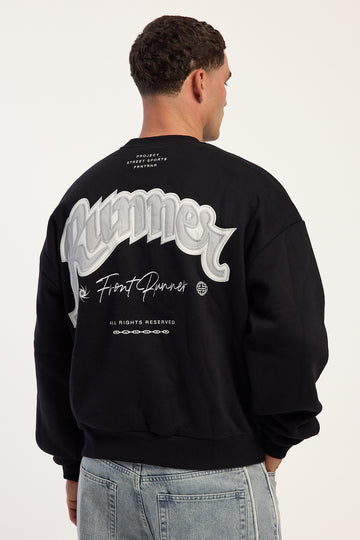 Front Runner Heritage Crewneck Monochrome Black