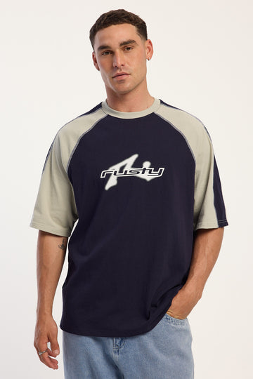 Rusty Fade-R R2K Tee Navy Blue
