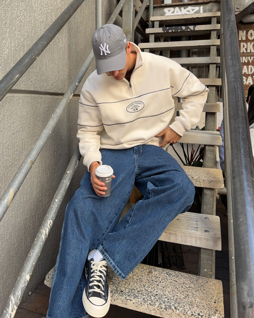 Common Need Club 93 Quarter Zip Sweater Ice Grey – Universal Store
